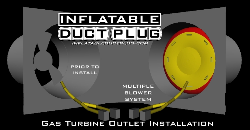 gas turbine duct plug inlet exhaust