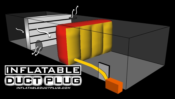 installation diagram inflatable duct plug
